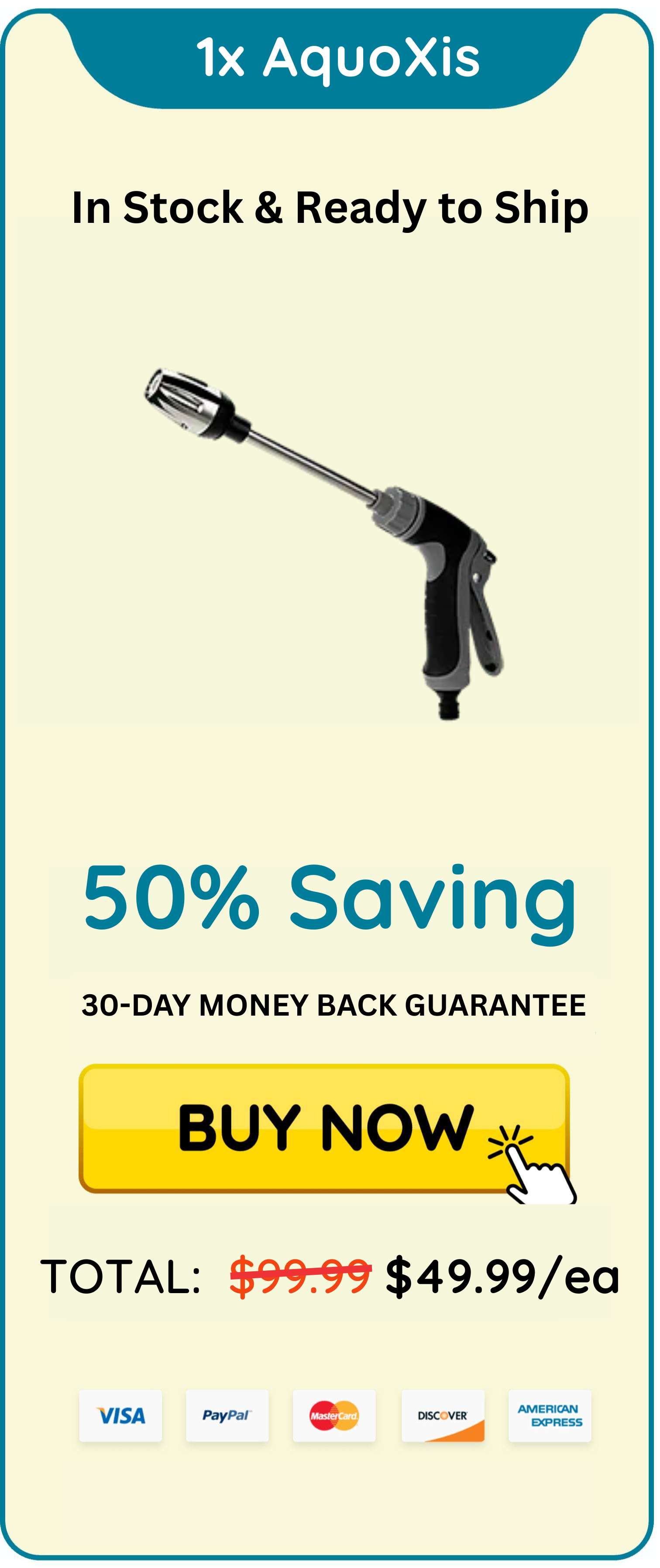 Single Qinux AquoXis Pressure Washer at 50% Discount
